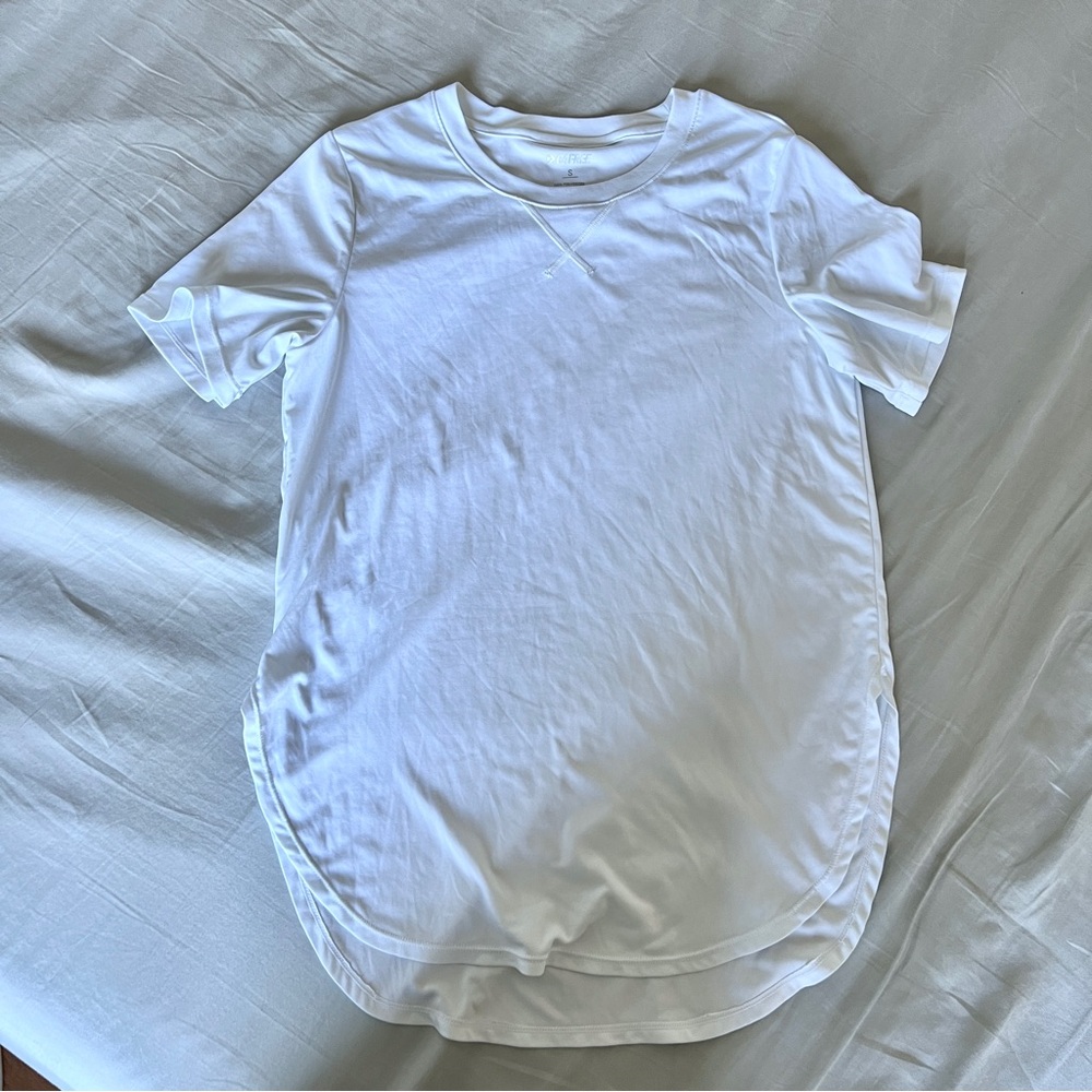 G4Free Short Sleeve Workout Top - Small, White